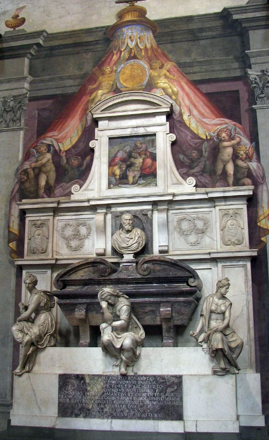 Michelangelo's graftombe door Giorgio Vasari